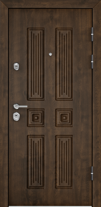 Дверь ULTIMATUM PP (860,2050, R, ПТ_кт Дуб медовый,КВ-16,КТ Белый,КВ-16,хром,НАКЛ,НК2,ПТ_кт Дуб мед)