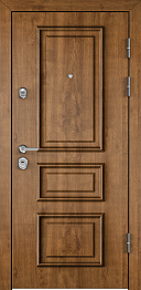 Дверь PROFESSOR-4+ 02 РР (950,2050,R, KT Орех грецкий,5D3,КТ орех грецкий, NEO 3, хром накл.HK3