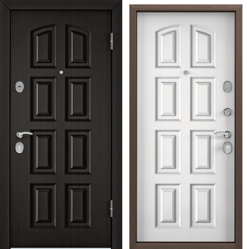 Дверь СТЕЛ-РР (950, 2050, R, ПВХ венге,TST-2, КТ Белый,TST-2, хром, НАКЛ, НК2)