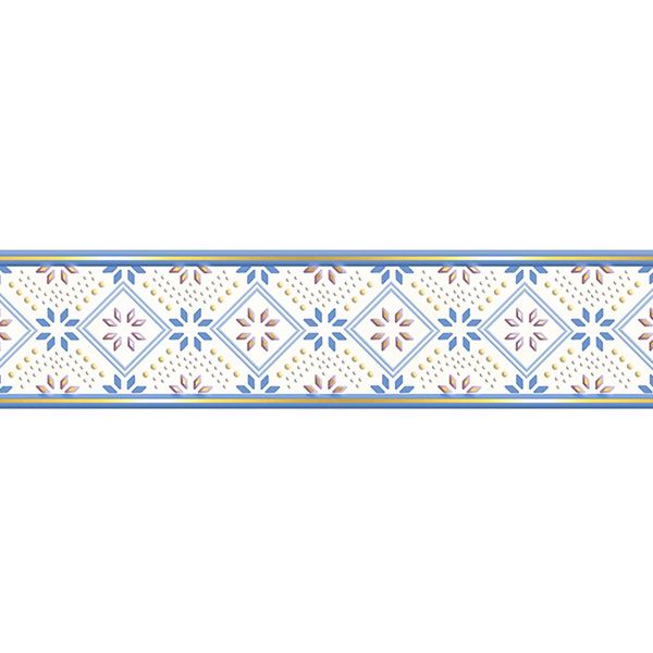 Бордюр "Валенсия G1" (500х75) синий Люкс 2550075