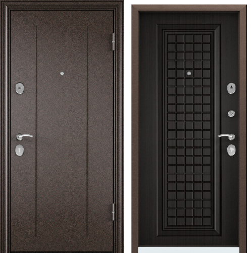 Дверь DELTA 07  86 L лев. медь RGSO  ПВХ  венге  СК3 хром накл