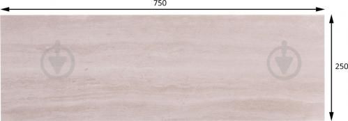 Плитка керамическая глазурованная для стен TM ALLORE Travertine Silver W M 250*750 NR Satin 1