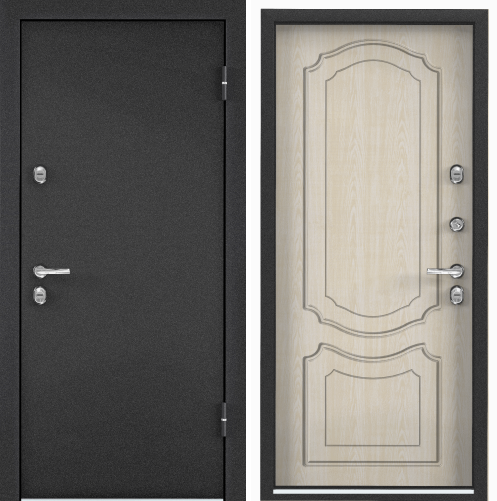 Дверь SNEGIR 20 MP (880, 2050, R, букле коричневый, -, КТ Дуб бежевый, S20-07, хром, НАКЛ, РУСТ, -)