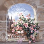 Вставка "Эстель D" (250х500) панно из 2-пл 500х500мм Люкс 4250500