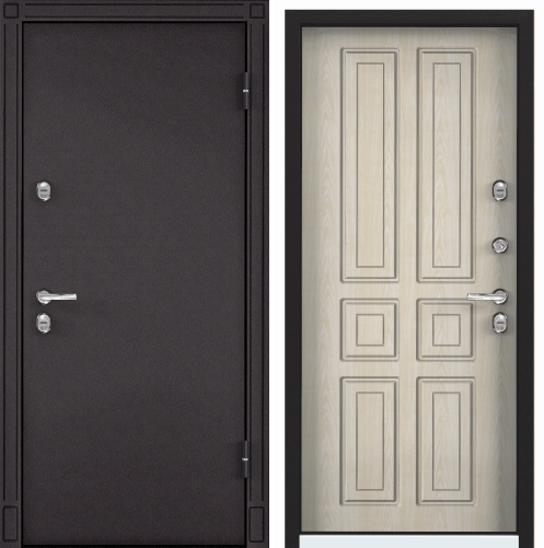 Дверь SNEGIR 20 MP (950, 2050, R, 8019,-, КТ .SP-8BS20-08, хром, НАКЛ,-,-) (RAL 8019)