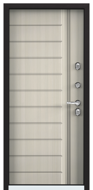 Дверь SNEGIR 45 РР (950, 2050, L, 8017 коричневый, OS45-07,КТБелый, S45-07,хром,НАКЛ, НК2,(RAL 8019)