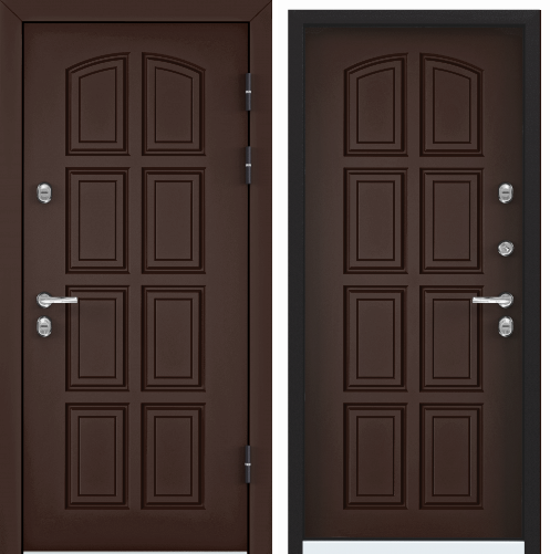 Дверь SNEGIR 60 РР (880,2050,R,8017 Коричневый,TS-6,Коричневый, TS6 хром НАКЛ НК2