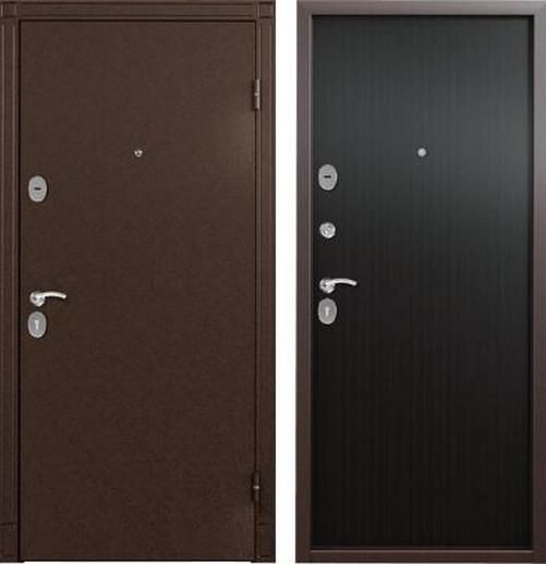 Дверь СТЕЛ-04 (860, 2050, R, медь, , Венге, , хром, НАКЛ,)