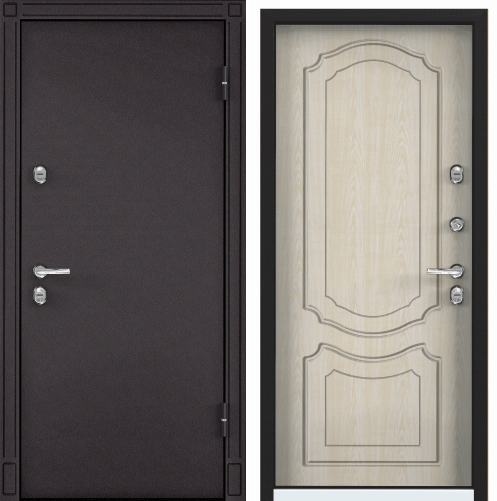 Дверь SNEGIR 20 MP (1000, 2050, L, 8019, , КТ Дуб бежевый, S20-07,  хром, НАКЛ, )