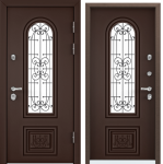 Дверь PROFESSOR-3 02 HOME-1 PP 88 L лев. 8017 Коричневый,WIN-1 хром накл НК2 8017 Коричневый