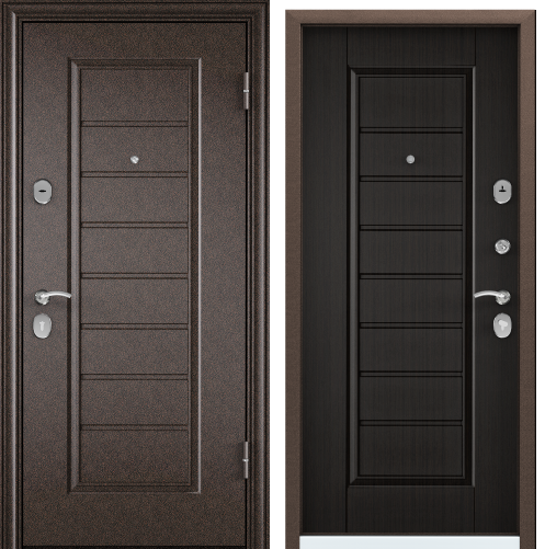 Дверь DELTA 07  95 R прав. VDM-2 ПВХ БЕЛ венге СК5-S  хром накл