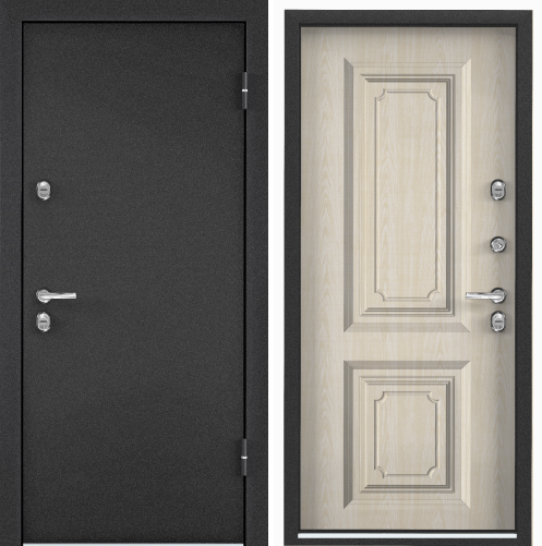 Дверь SNEGIR 20 MP (880, 2050, R, букле коричневый, -, КТ Дуб бежевый, S20-02, хром, НАКЛ, РУСТ, -)