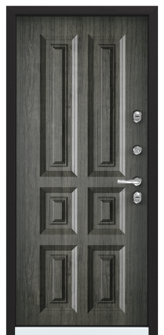 Дверь SNEGIR 20 MP (880, 2050, R, 8019,-,ПВХ венге, S20-01, хром, НАКЛ,-,-)(RAL 8019)