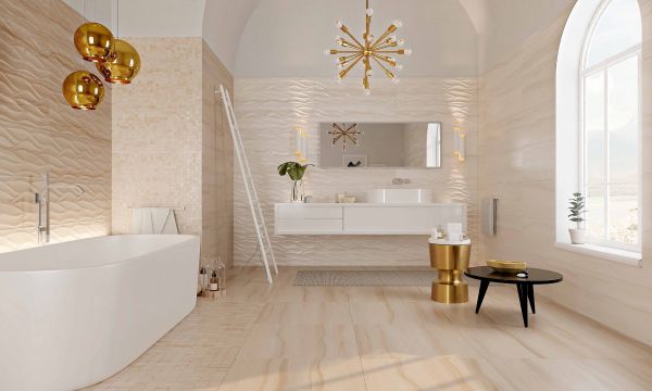 Плитка керамическая глазурованная для стен TM ALLORE Desert Beige W M/STR 300*900 R Satin 1