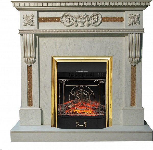 Портал "CORSICA STD" белый дуб.патина золото