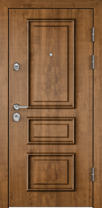 Дверь ULTIMATUM PP 88 R прав.ПТ_кт Дуб медовый,3D3U FDL.ПТ_кт Дуб медовый, хром.накл.НК2 черный шелк