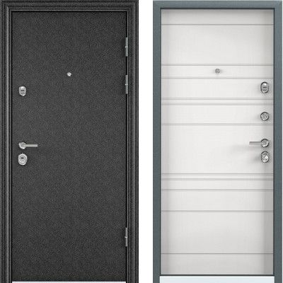 Дверь ULTIMATUM-М МР 88 L лев.темно-серый муар FL-2 ПВХ Кремовый ликер, РК-8U.хром накл