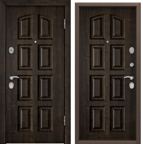 Дверь СТЕЛ-РР 86 R прав.КТ Дуб мореный,TST-2 ,хром накл.НК2,КТ Дуб мореный