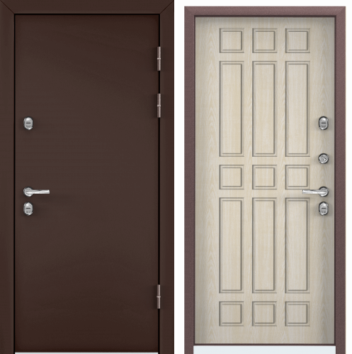 Дверь ПРОФЕССОР Д (1300, 2100, R, медь, , ПВХ венге, Р-3,  хром, НАКЛ)