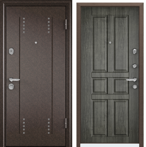 Дверь SUPER  OMEGA 08  95 Rправ медь.RP3.КТ Дуб пепельный RS-8.хром,накл