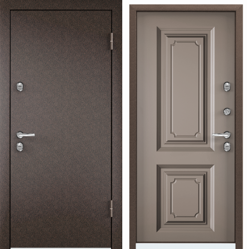 Дверь SNEGIR 20 MP (950, 2050, L, 8019, , ПВХ Кофе с молоком, S20-02, хром, НАКЛ, )