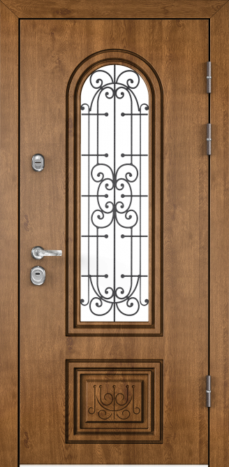 Дверь PROFESSOR-3 02 HOME-1 PP (950,2050, L, 8017 коричневый,WIN-1,КТ Белый, WIN-1, хром, НАКЛ, НК2)