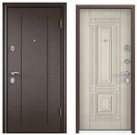 Дверь DELTA-M 10 (860, 2050, L, медь, RGSO, ПВХ БЕЛ перламутр, D11, хром, НАКЛ, -, -) (медь, Панель