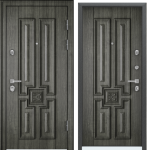 Дверь PROFESSOR-4+ 02 РР 88 R прав.КТ Дуб пепельный,5D4.хром накл, НК3, черный шелк