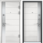 Дверь PROFESSOR-4+ 02 РР 88 R прав.КТ Белый,NEO-3.хром, накл, НК2, черный шелк