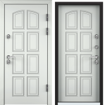 Дверь SNEGIR 60 V PP 88 R прав, 9016 Белая, SNG,TS-6 хром НАКЛ НК2