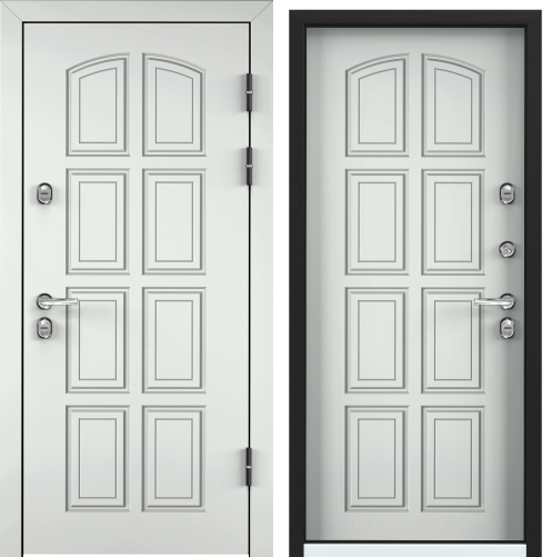 Дверь SNEGIR 60 V PP 88 R прав, 9016 Белая, SNG,TS-6 хром НАКЛ НК2