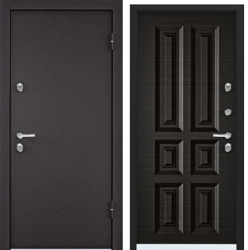 Дверь SNEGIR 20 MP (950, 2050, L, 8019,-, ПВХ венге поперечное, S20-01,  хром, НАКЛ,-,-) (RAL 8019)