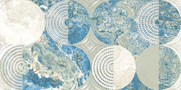 вставка 300х600мм "вставка 300х600мм "РИЧМОНД 1" синяя - люкс 1" синяя - люкс