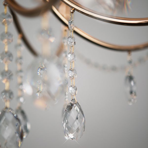 10087/12/ подвесной светильник / золото/прозрачный хрусталь Strotskis