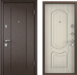 Дверь DELTA-M 10 (860, 2050, L, медь, RGSO, КТ Белый, D20, хром, НАКЛ, -, -) (медь, Панель 10 мм)