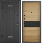 Дверь DELTA PRO MP (950, 2050, R, черный шелк, DL-2, ПВХ Дуб янтарь горизонт, D6-V2, черн квадр, НАК