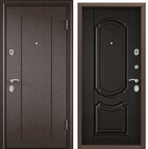 Дверь DELTA-M 10 86 R медь RGSO ПВХ венге D1 хром НАКЛ