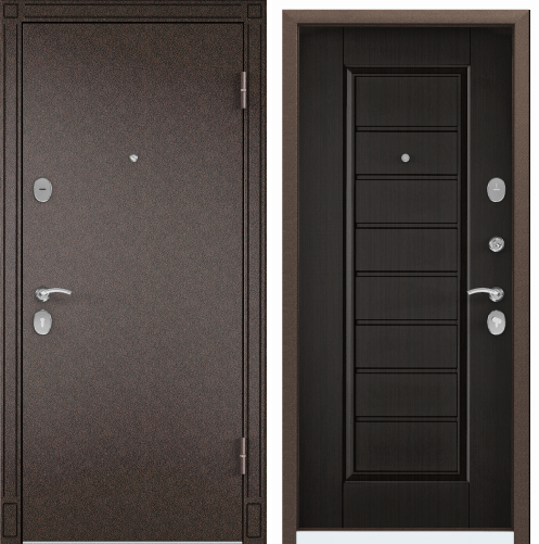 Дверь DELTA 07  95 R прав. медь VDM-2 ПВХ  венге СК5-S  хром накл