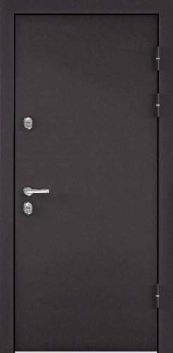 Дверь SNEGIR 60 STEEL (950, 2050, L, 8019, ,8019, , хром, НАКЛ,)