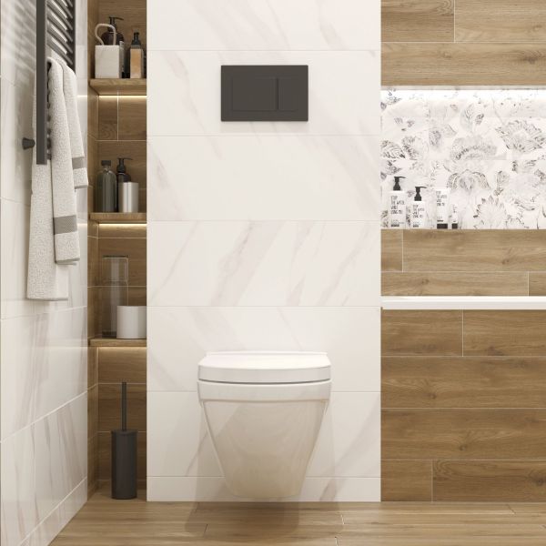 Плитка керамическая глазурованная для стен TM ALLORE Calacatta Ice W M 250*750 NR Glossy 1