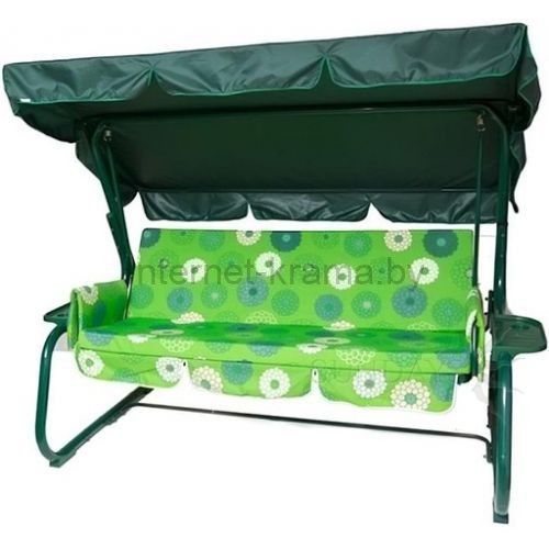 Качели садовые "Сиена" с457 зеленый, ткань №4