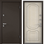 Дверь SNEGIR 20 MP (880, 2050, L, букле коричневый, -, КТ Дуб бежевый, S20-07, хром, НАКЛ, РУСТ, -)