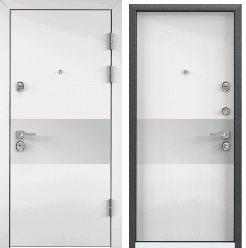 Дверь PROFESSOR-4+02PP(880,2050,R,KT Белый,NEO-5,хром,НАКЛ, НК2,)(черный шелк)