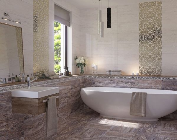 Вставка "Абсолют D" (250х500) с золотом Люкс 8250500