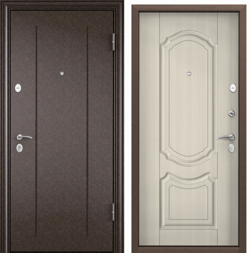 Дверь DELTA-M 10 (950, 2050, L, черный шелк, VDM-2, ПВХ Бетон темный, СК6М, хром, НАКЛ, -, -) (черны