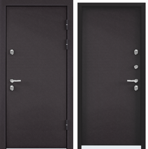 Дверь SNEGIR 60 STEEL 95 R прав, медь, хром, НАКЛ