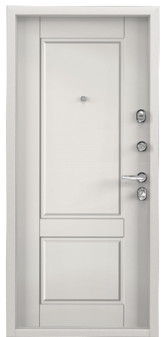 Дверь SUPER OMEGA 100 (950,2050,R,Колоре бьянко,SP-17,СТ Милк матовый,SO-HT-3,хром,НАКЛ,-,-)