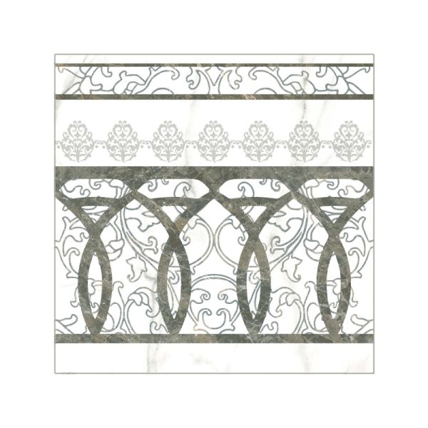 Плитка ROME серая декор-1 (450х450) керамогранит - сорт 1 45459