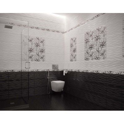 Плитка обл. "Селеста" (280х400) черная низ Люкс 1,232280400