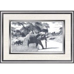 Вставка "Танзания D" зебра (250х350)  Люкс 15250350